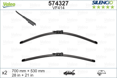 Комплект бескаркасных стеклоочистителей Valeo Silencio Flat VF414